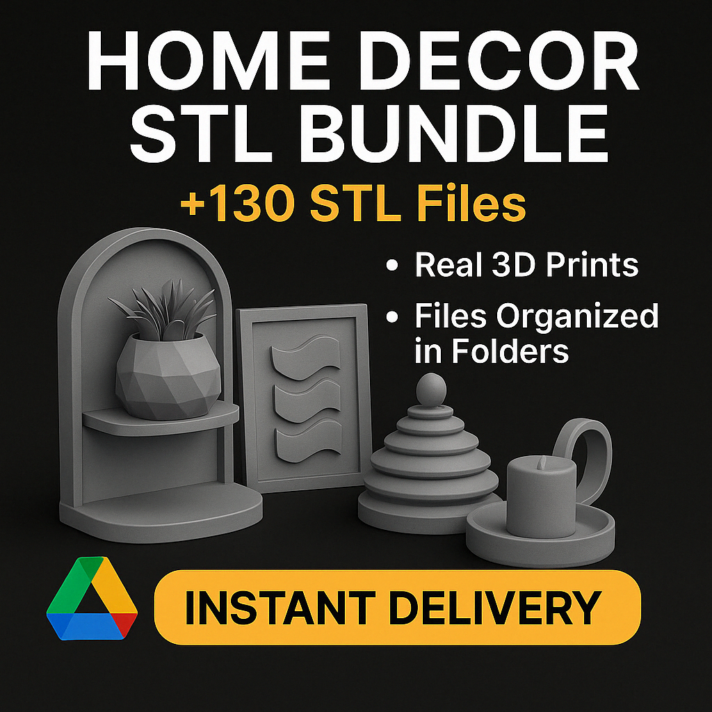 130+ Home Decor STL Files – Wall Art, Holders & More