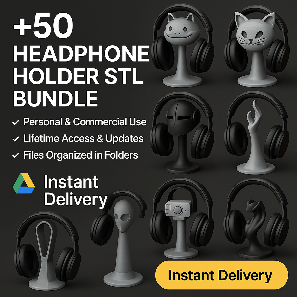 43+  Headphone Stands STL Bundle - Fan-Inspired -( Personnel Use Recommended )