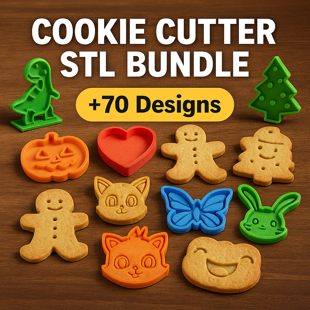 80+ Cookie Cutter Designs STL Bundle