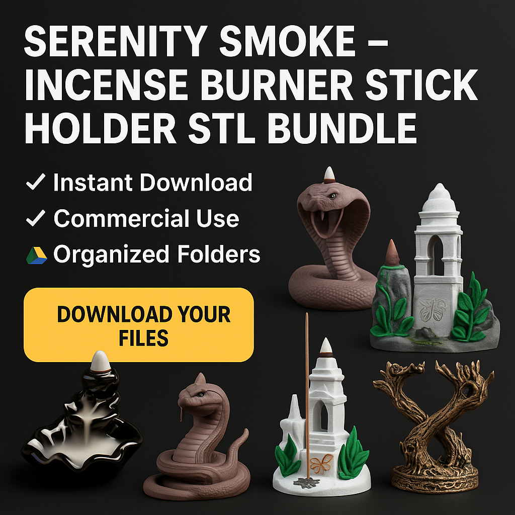 28+ Incense Burner Stick Holder STL Bundle
