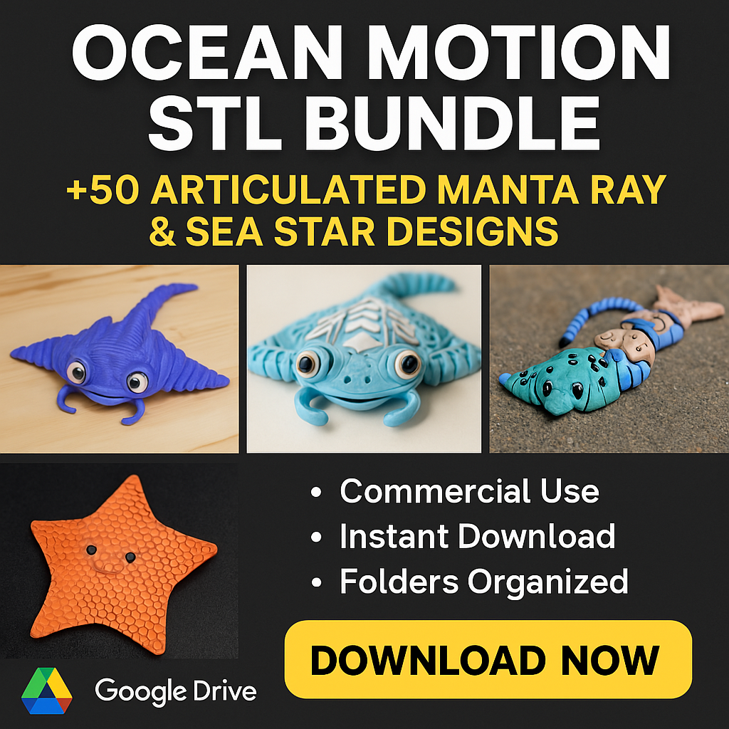 12+ Manta Ray & Sea Star Designs STL Bundle
