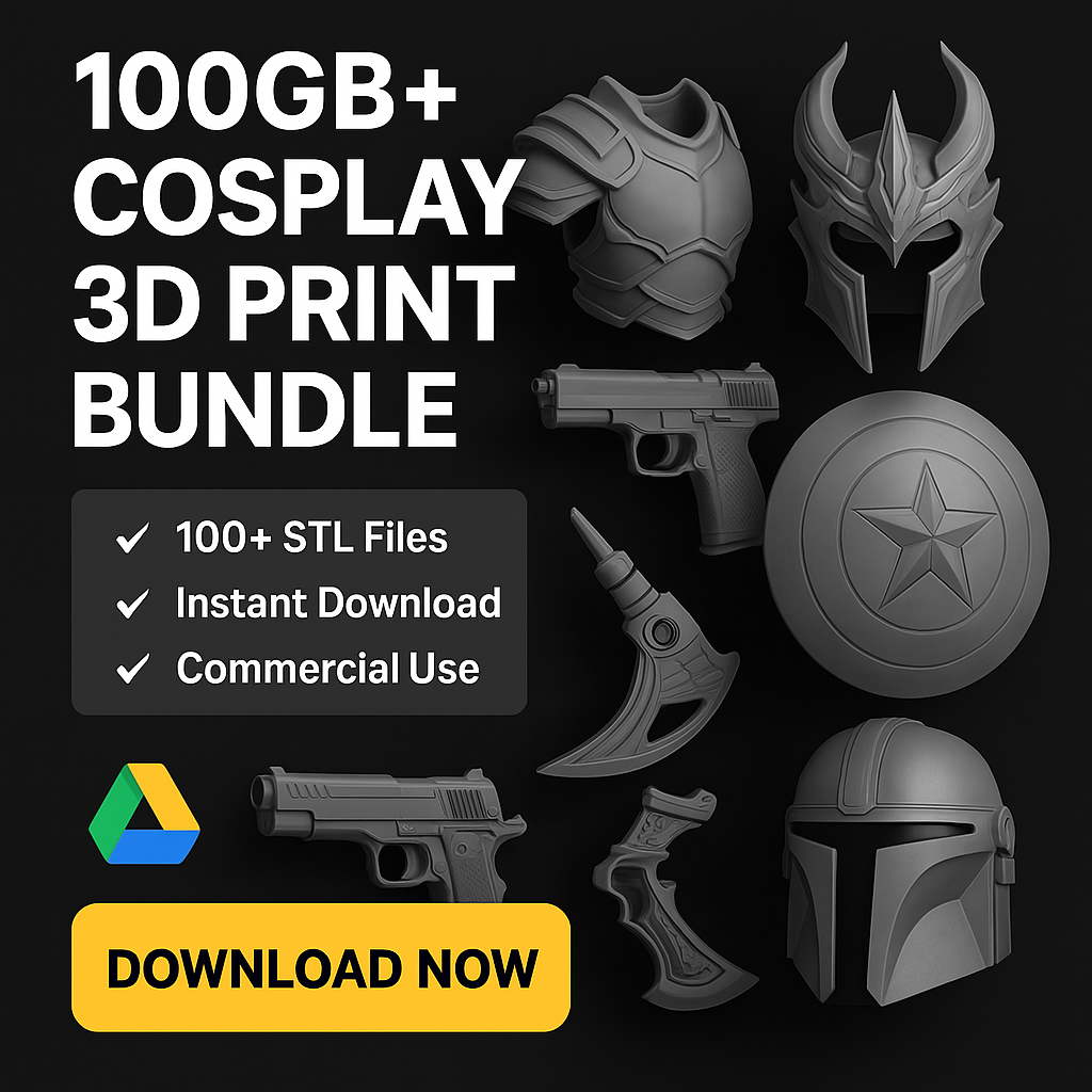 100 GB+ Cosplay 3D Printing - Fan-Inspired - ( Personnel Use Recommended )