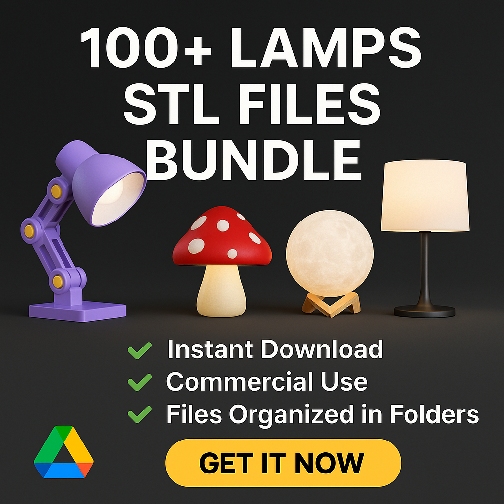 145+Lamps STL Files Bundle