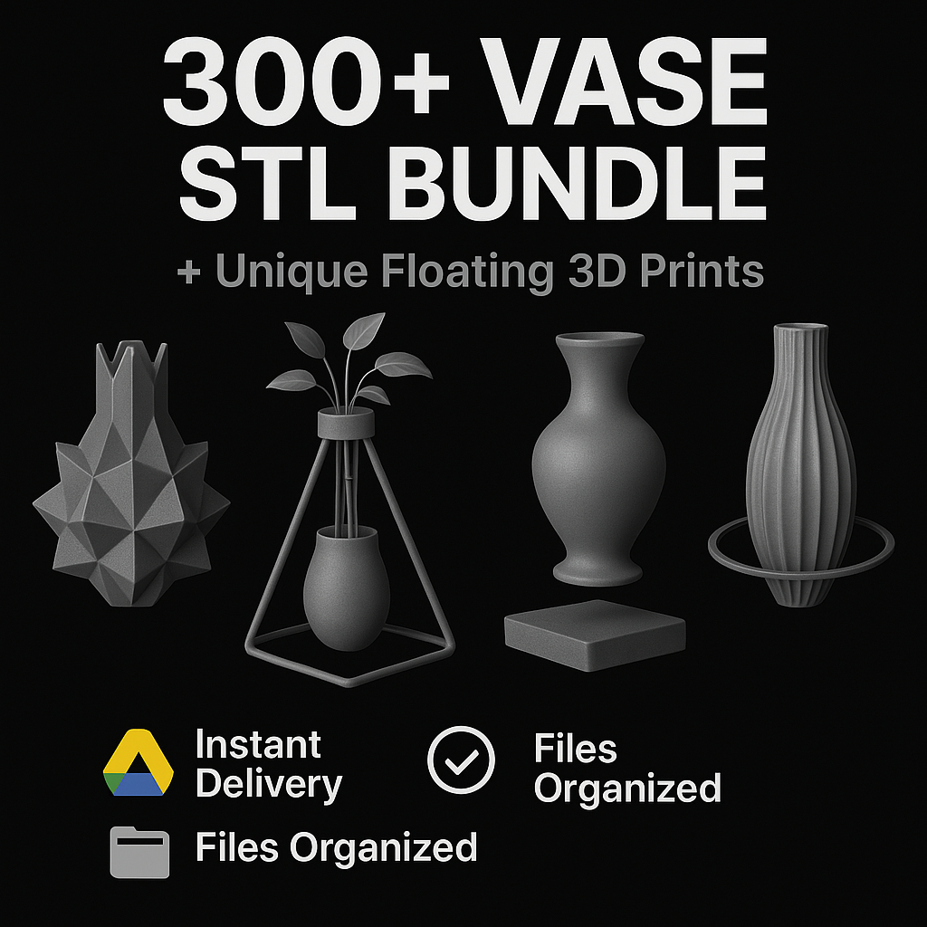 150+ Vase STL Bundle