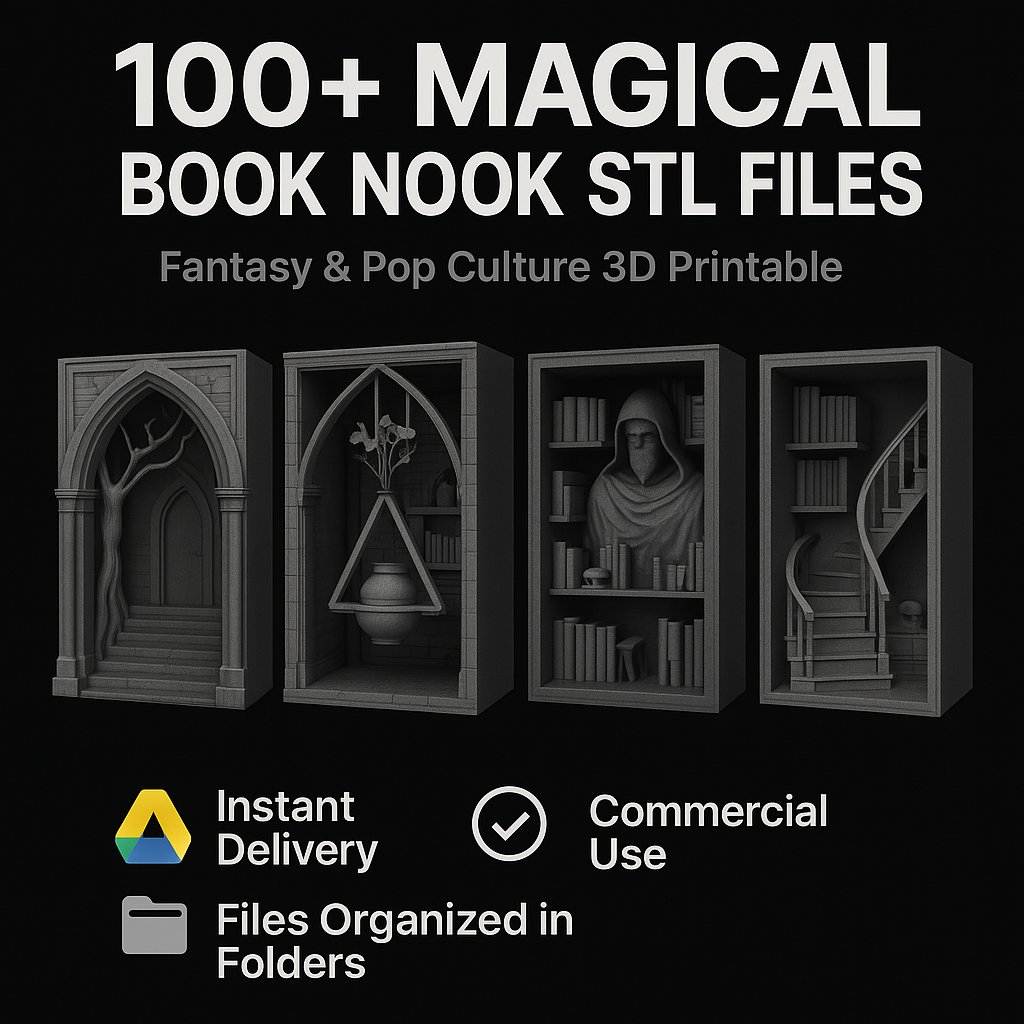 83+ Book Nook  Designs STL Bundle